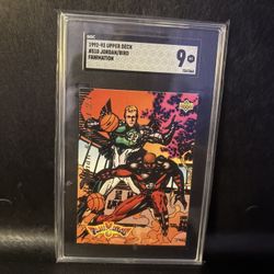 1992-93 Upper Deck Fanimation JORDAN / BIRD #510 Bulls / Celtics SGC 9 MINT