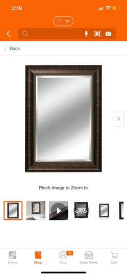 Framed Rectangular Beveled Edge Bathroom Vanity Mirror in Bronze