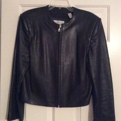 Lord & Taylor SUPER SOFT Black Leather Women’s Jacket Fully Lined - Size 8