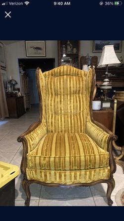 Antique Mohair Chair 