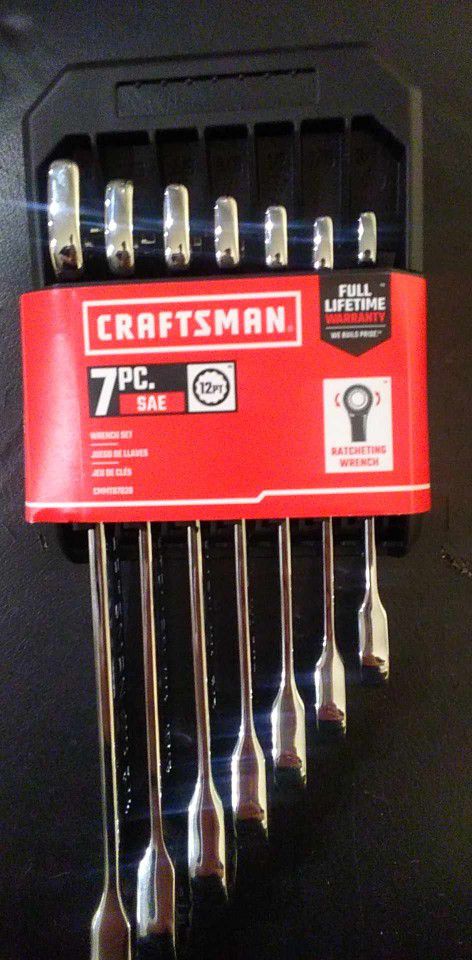 Craftsman 7pc. Sae Ratcheting Box End Wrench Set 