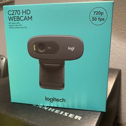 New Sealed Logitech C270 HD WEBCAM 30FPS zoom video conferencing stream cam like c920