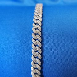 Moissanite Cuban Link Bracelet 