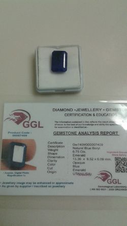 Natural Blue Beryl gemstone