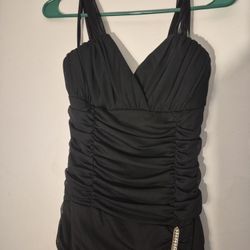 B Smart Formal Black Chiffon Dress