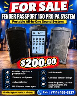 Fender Passport 150 Pro PA System