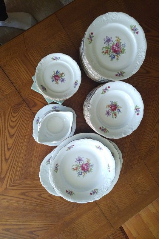 Polish China 12 Setting Dinner Set From Wałbrzych POLAND