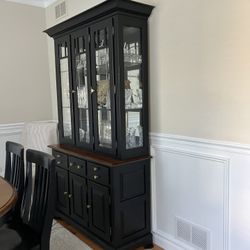 Black Lead Glass Hutch