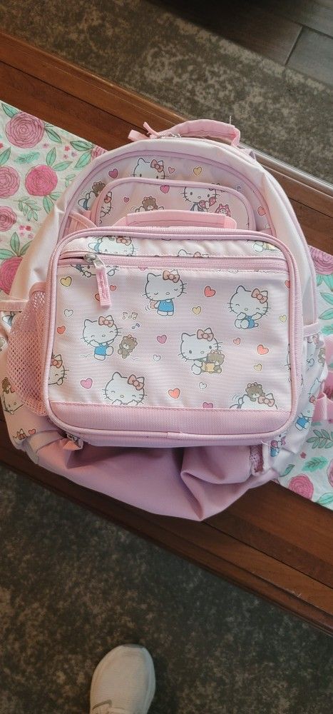 Pottery Barn Hellokitty Backpack And Lunch Pail Set