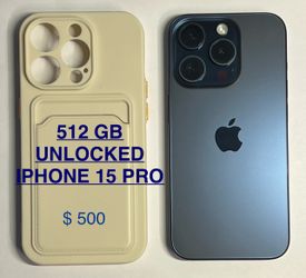 iPhone 15 Pro – 512 GB – Unlocked for any carrier.