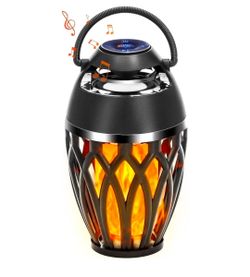Vanten Outdoor Bluetooth Speaker, LED Flame Light,
