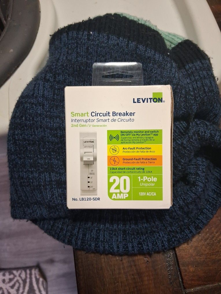 New In BOX Leviton 2nd Gen Smart Circuit Breaker 1-Pole 20Amp