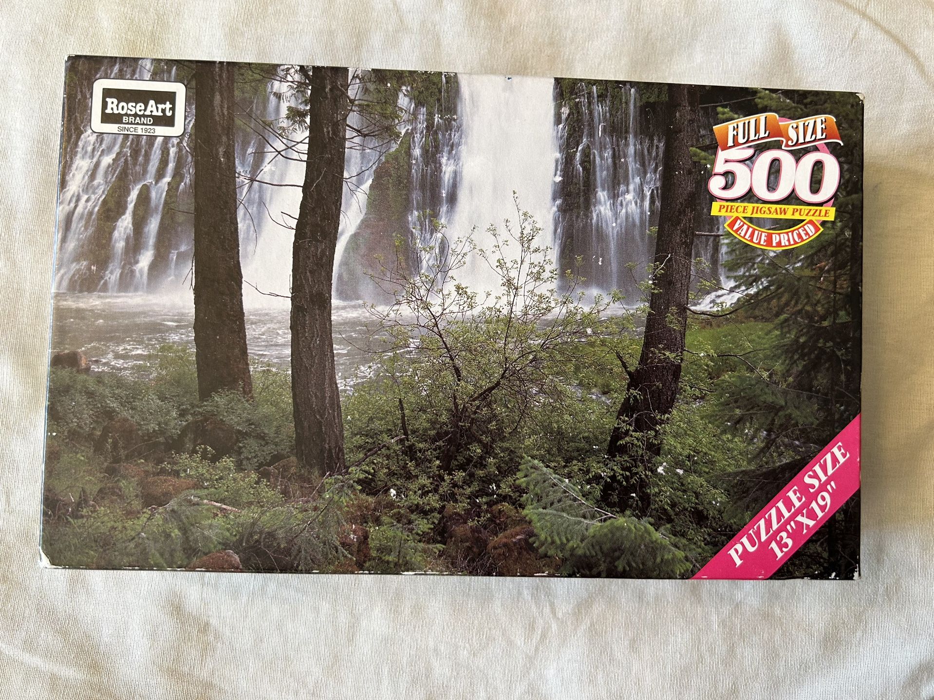 RoseArt 500-piece Puzzle: “Burney Falls, CA,” Great Condition 