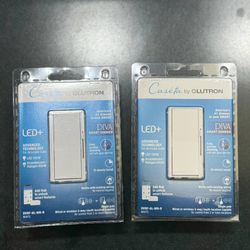 Lot of 2 Caseta Lutron Diva Smart Dimmer - White DVRF-6L-WH-R