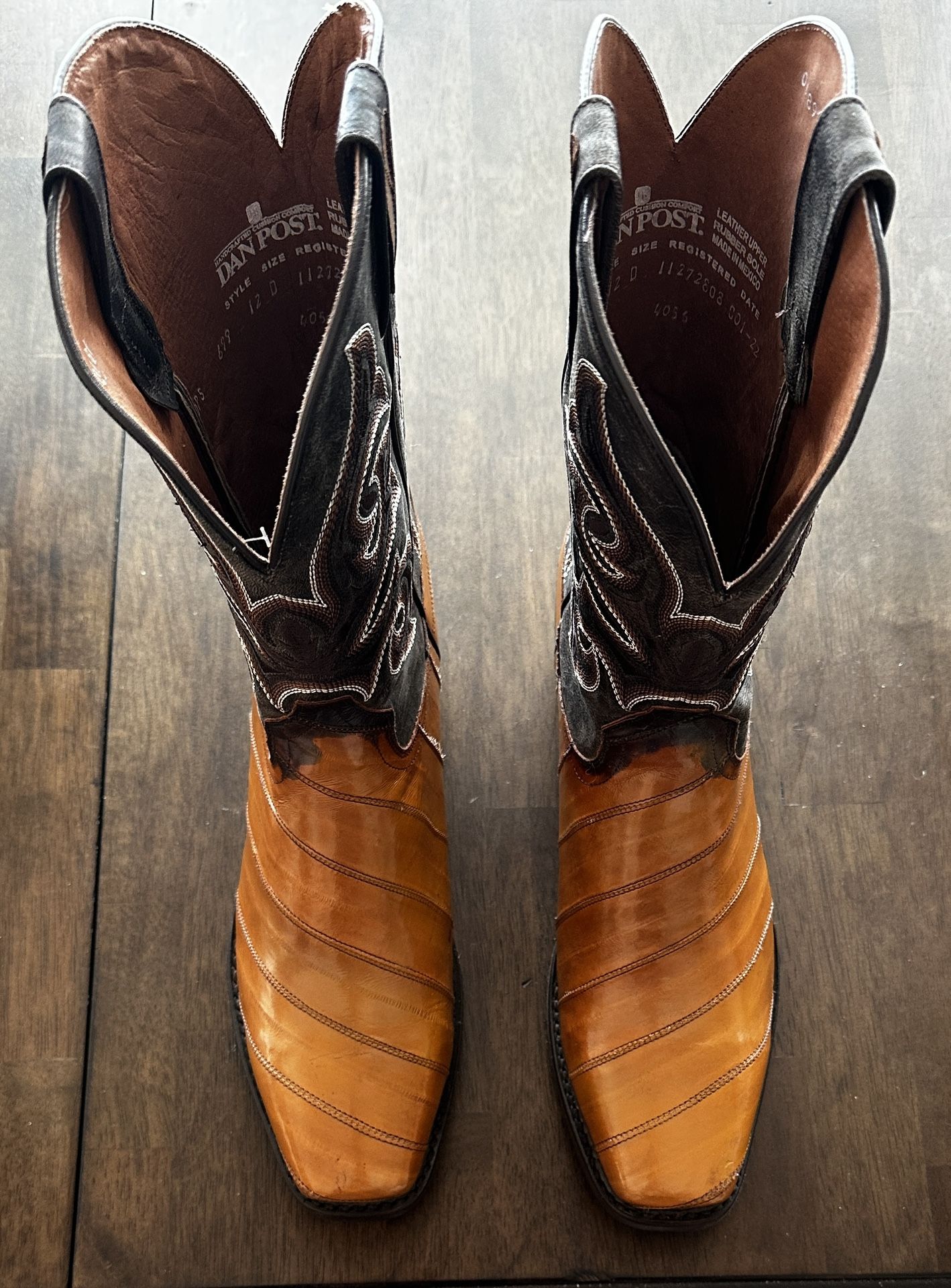 Dan Post Boots EEL  Skin Size 12 D Men’s