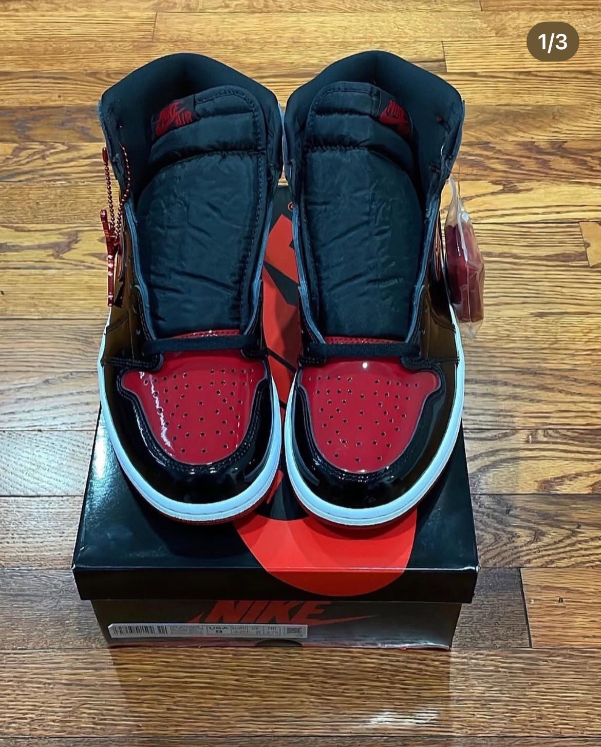 Jordan 1 Patent Bred Size 9 Tried On