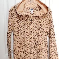 LUCKY BRAND 🍀Burgundy Floral Pattern Small Like New! 