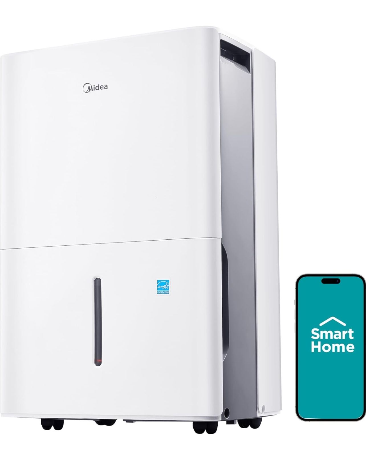 Midea 1,500 Sq. Ft. Energy Star Certified Dehumidifier With Reusable Air Filter 22 Pint - Ideal For Basements, Large & Medium Sized Rooms, And Bathroo