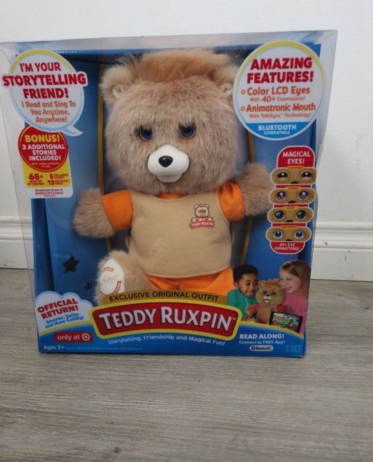 Teddy Ruxpin Talking Animated Animatronic Bear Read Along Storytime New