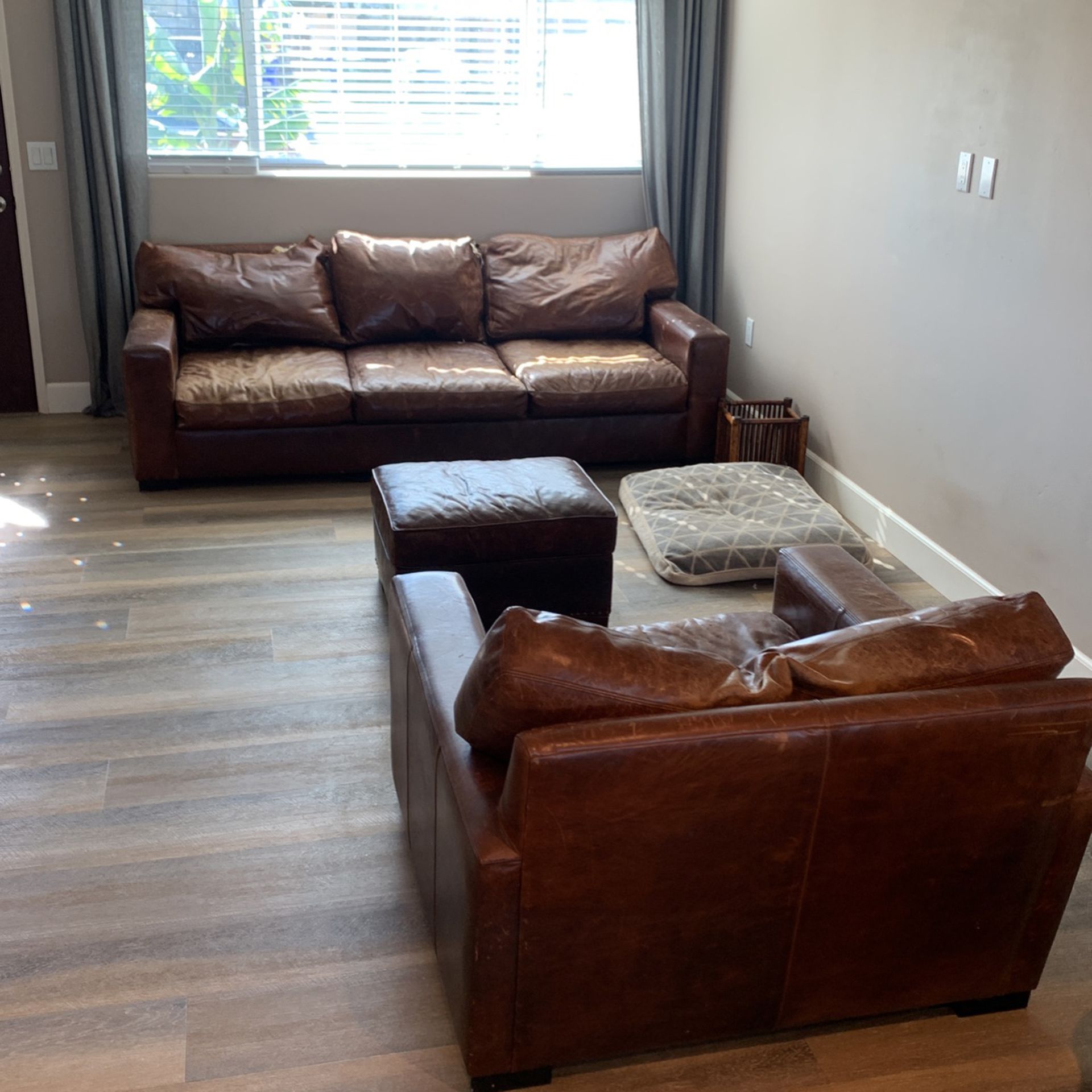 Leather Couch / Chair / Ottoman