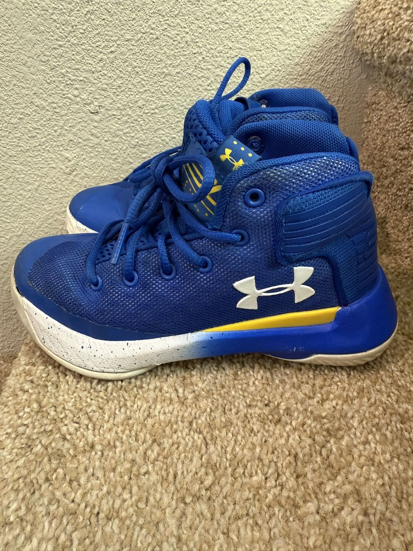 Kids Under Armour Curry SC Blue Basketball Shoes Size 13 Kids