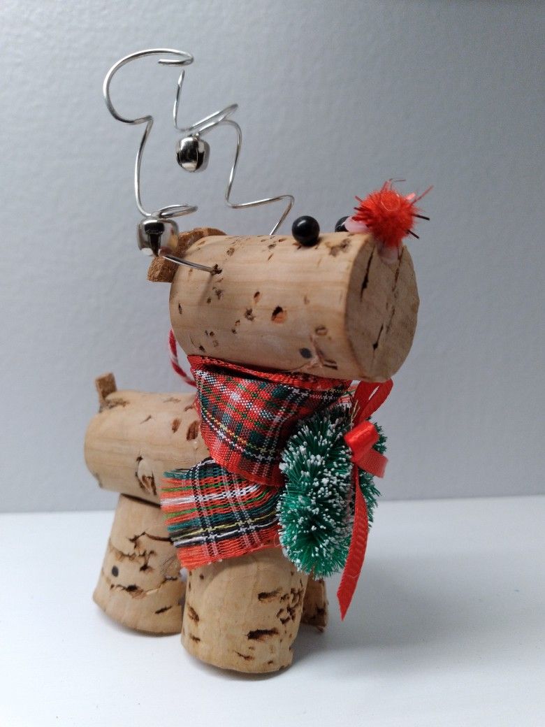 Wine Cork Christmas Ornaments 