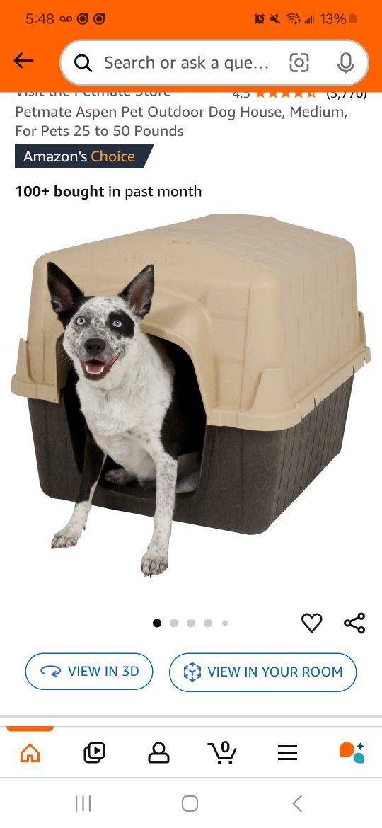 Brand New Aspen Dog House 25-50lbs. Petbarn 3.