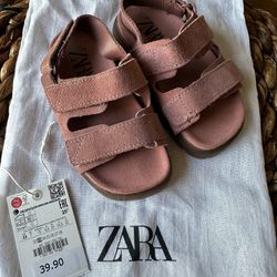 Zara Kids - Leather Sandals 