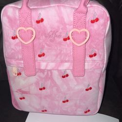 Loungefly Valfre Pink Dye Cherry Denim Shoulder Bag