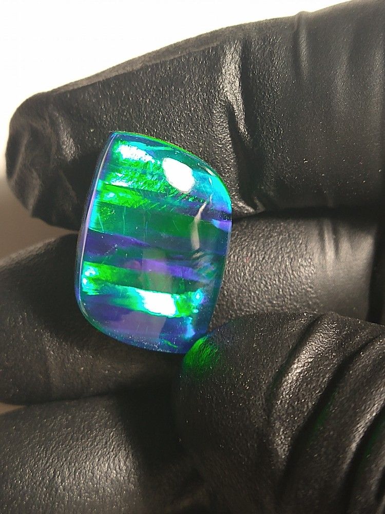 Super Flashy Lab Made Aurora Opal Doublet