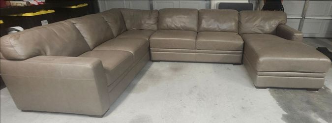 Real Leather Sectional