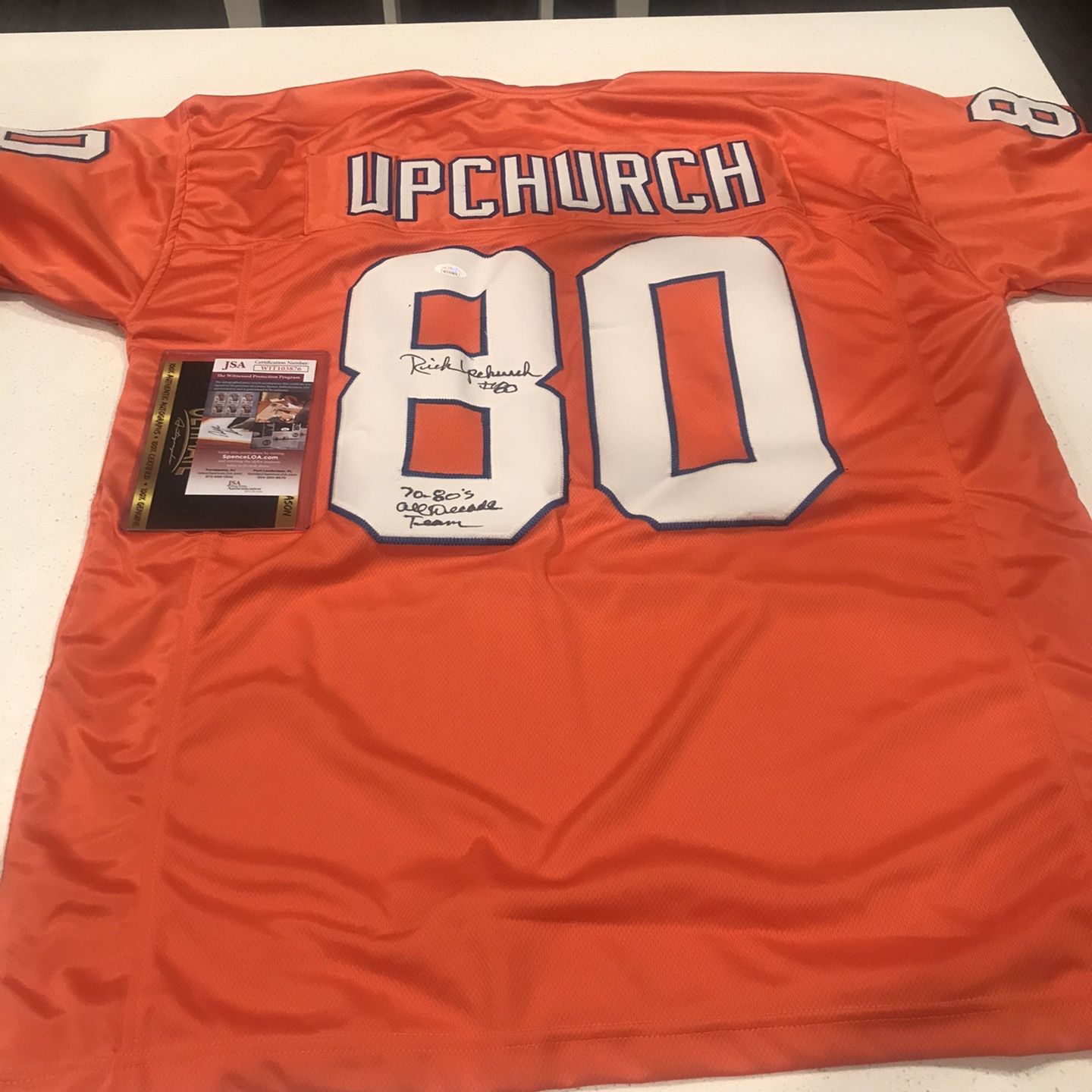 Autographed Denver Broncos Jersey of Rick Upchurch W/inscriptions for Sale  in Thompson's Station, TN - OfferUp