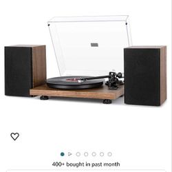 Bluetooth Record Player With Speakers