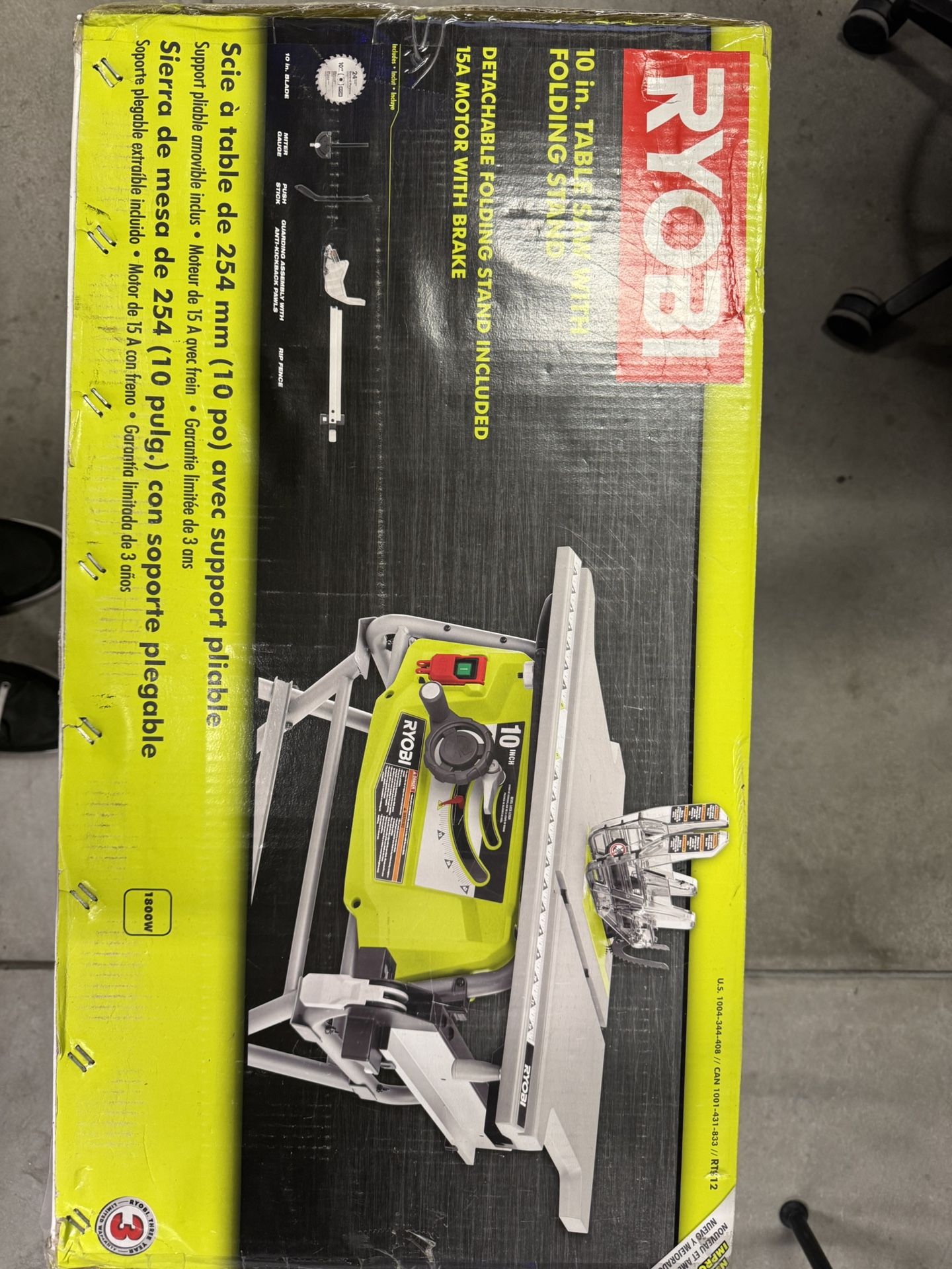 RYOBI 10in. Table Saw With Stand - New In Box $220 obo