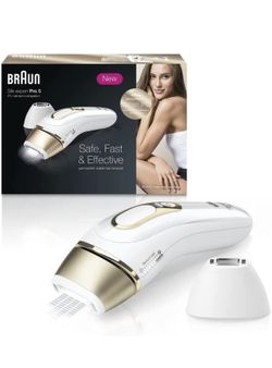 Braun IPL Long-Lasting Hair Removal for Women and Men, Silk Expert Pro 5 PL5137 with Venus Swirl Razor, Long-lasting Reduction in Hair Regrowth for Bo