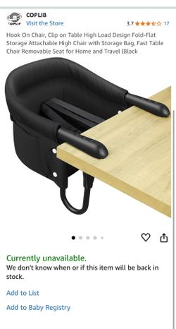 Black Clip On Baby Seat 