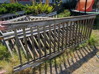 Wood, clear red cedar reclaimed railings