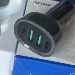 70W 4 Port Super Fast USB C Car Charger
