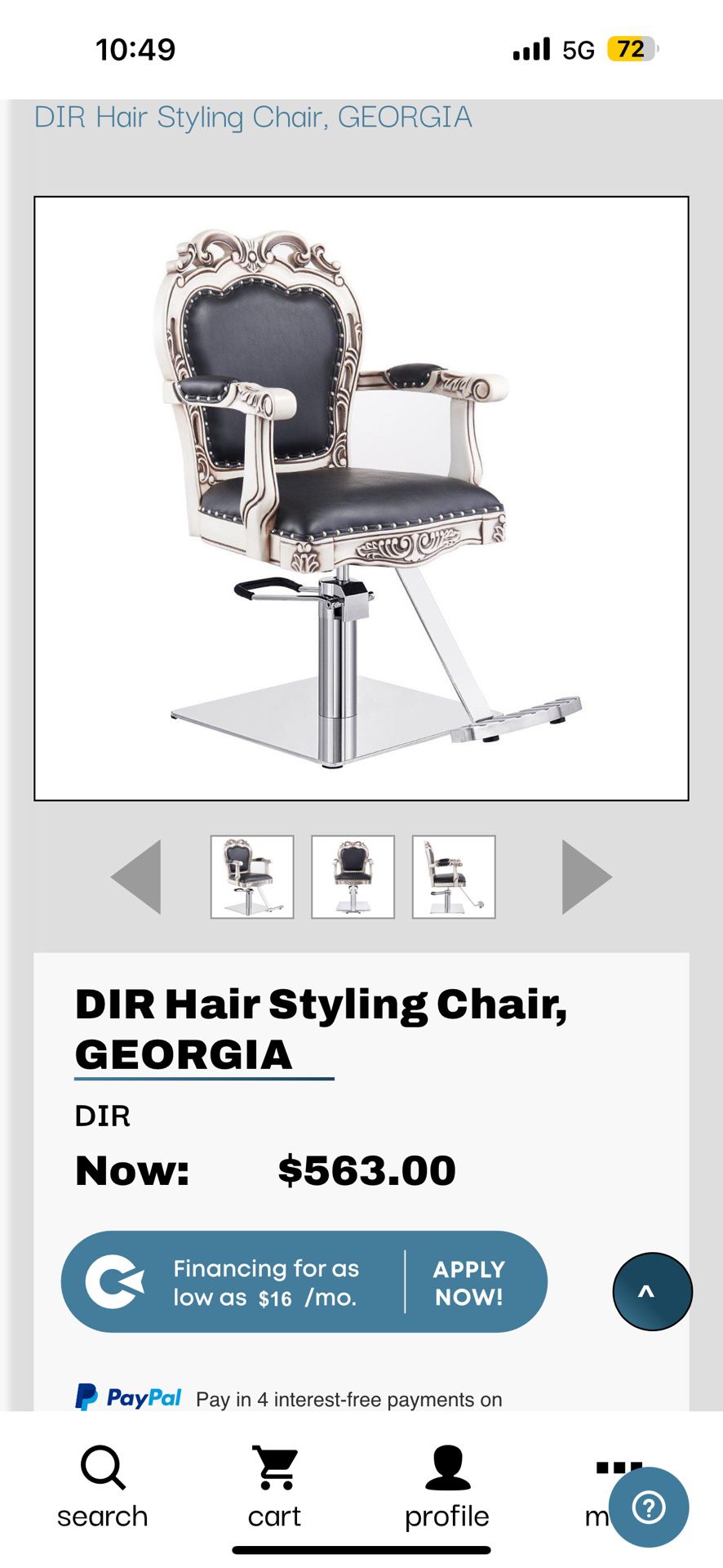 Dir Hair Styling Chair Georgia