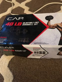 Cap 40 lb adjustable dumbbell set