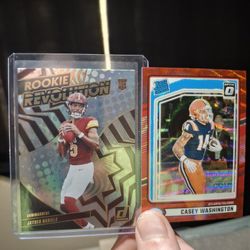 Jayden Daniels Rookie Revolution And Casey Washington Rated Rookie Red Wave Parallel. $20 OBO