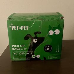 Pet N Pet Poop Pickup Bags 60 Rolls 1080 Bags