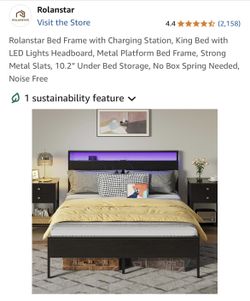 King Bed Frame! Brand New In Box!