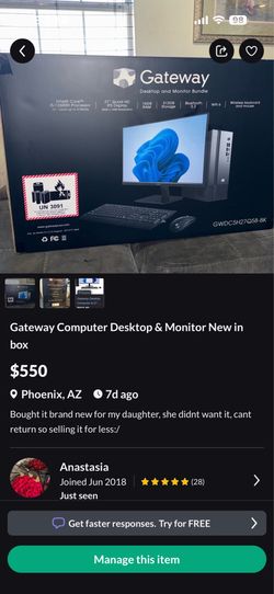 New Computer School Work Game Monitor Desktop 550