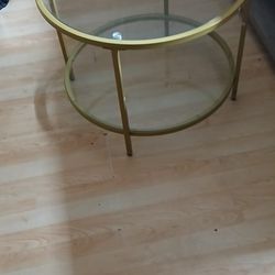 Double Tier Glass Table 