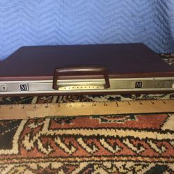 Vintage Mid Century Samsonite Skinny Leather Brief Case 