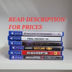 XBOX ONE GAMES, FIRM PRICE, GOOD CONDITION, READ DESCRIPTION FOR DETAILS 