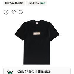 Supreme Burberry Box Logo Tee Xxl