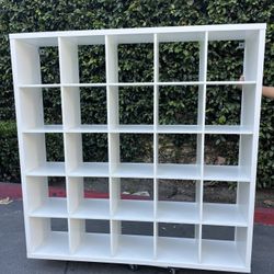 MUST SELL IKEA KALLAX white shelf unit extra large 5 by 5 cubbies