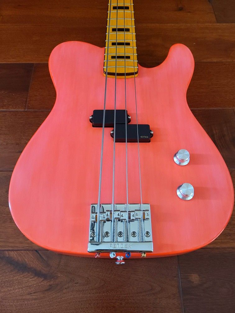 ToneStac TeleBass  P-Bass in Transparent Mango Cream Gloss